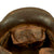 Original German WWI M16 Stahlhelm Helmet with Panel Camouflage Paint & Liner - Named - Marked ET64 Original Items