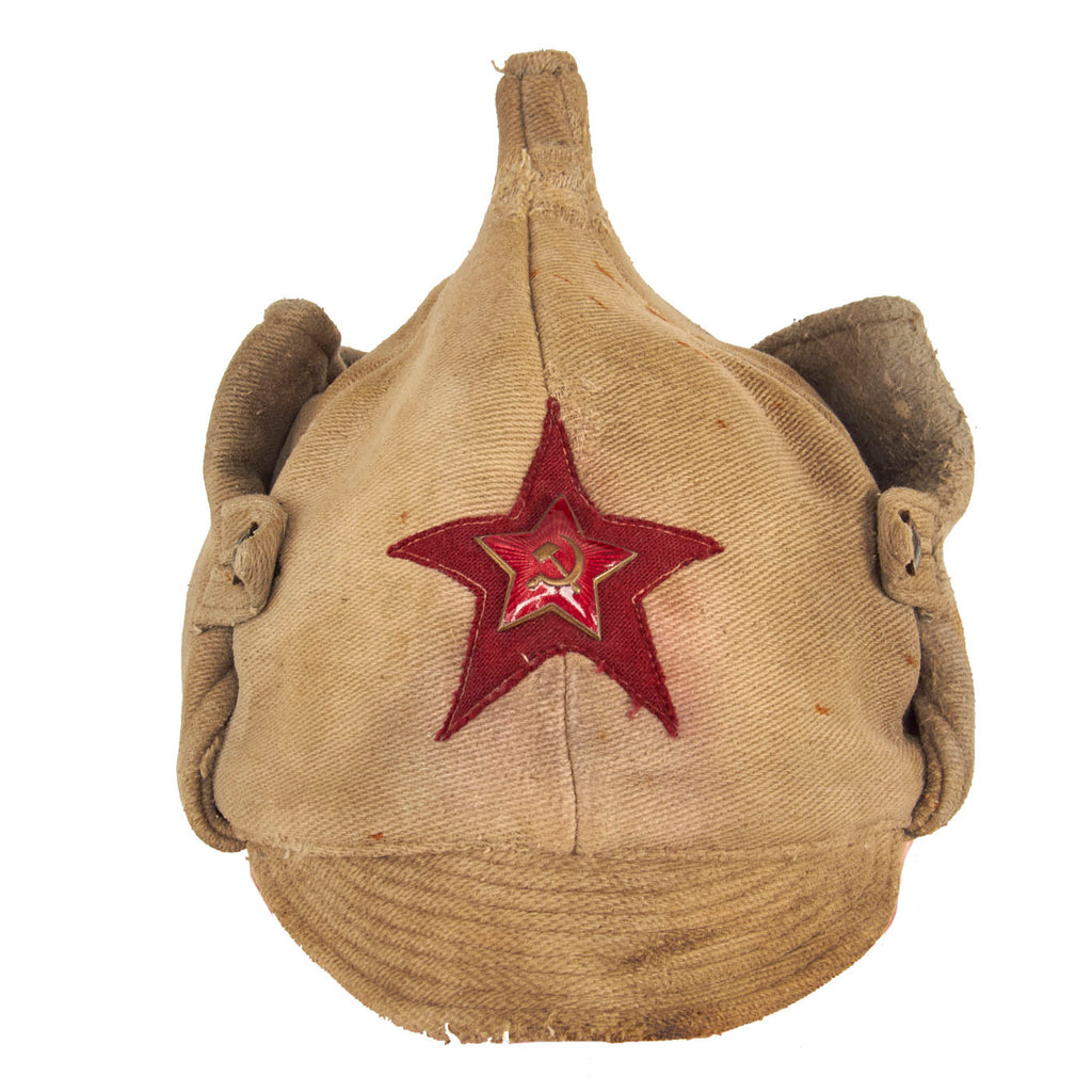 Original Soviet WWII M27 Budenovka Winter Cap - Dated 1939 Original Items