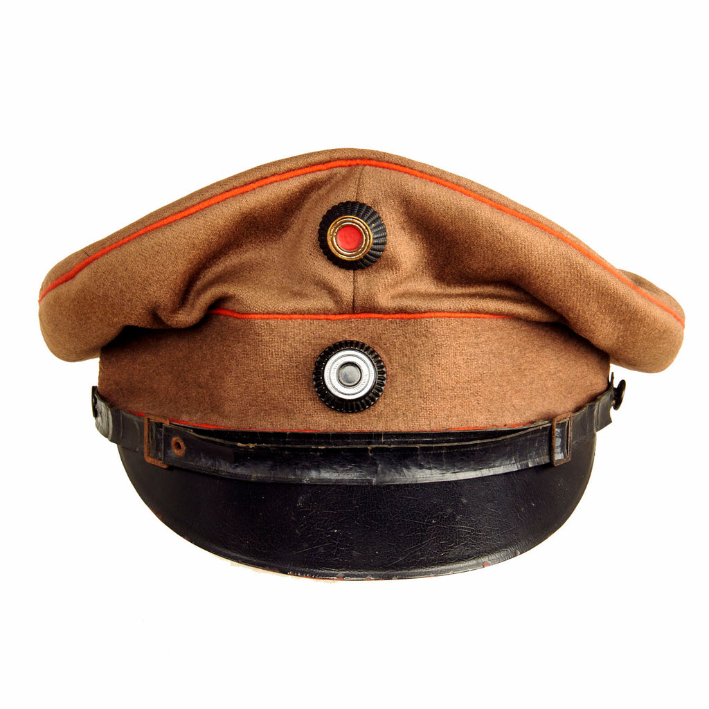Original Imperial German WWI Prussian Officer’s Einheits Schirmmutze Crusher Cap, Circa 1917 Original Items