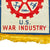 Original U.S. WWII Homefront Serving in War Industry Banner - 12' x 9" Original Items