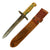 Original U.S. WWII French M1866 Chassepot Saber Bayonet Converted To Fighting Knife With Leather Scabbard - Named / Laundry Number Marked Original Items