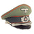 Original German WWII Army Heer Artillery Officer's Schirmmütze Visor Cap with Embroidered Bullion Insignia Original Items