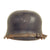 Original German WWII M34 Square Dip NSDAP Double Decal Civic Police Steel Helmet - Ordnungspolizei Original Items