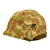 Original U.S. WWII M1 Helmet with 2nd Pattern USMC HBT Camouflage Cover and Liner Original Items