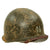 Original U.S. WWII Captain’s Rank Painted M1 Fixed Bale Helmet Original Items