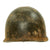 Original U.S. WWII Captain’s Rank Painted M1 Fixed Bale Helmet Original Items