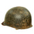 Original U.S. WWII Captain’s Rank Painted M1 Fixed Bale Helmet Original Items