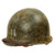 Original U.S. WWII Captain’s Rank Painted M1 Fixed Bale Helmet Original Items