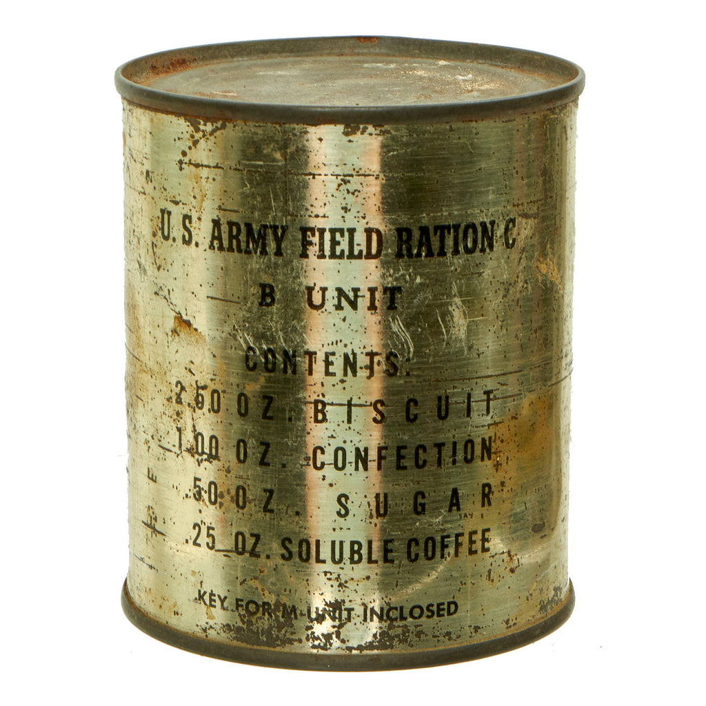 Original U.S. WWII Army C Ration B-Unit Can - Unopened Original Items