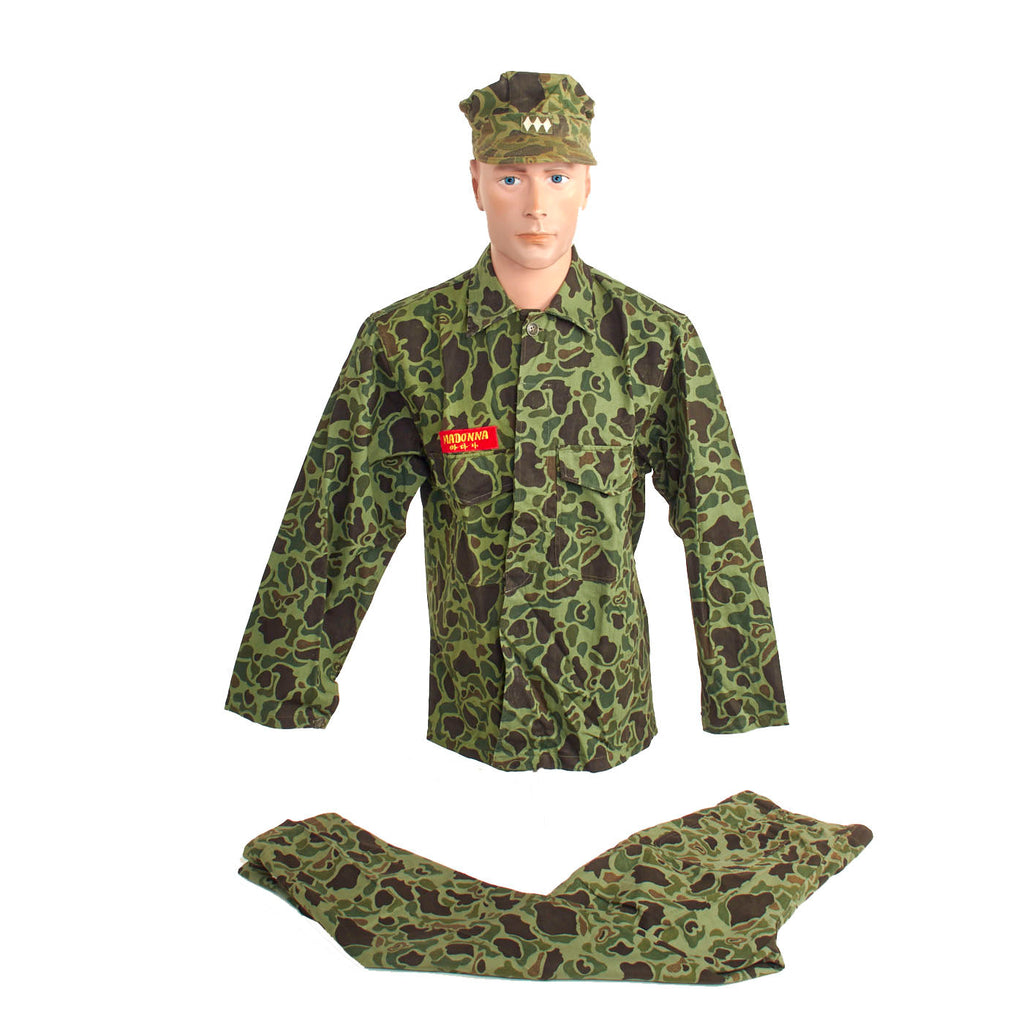Original U.S. Vietnam War Republic of Korea Army American Advisor Cammouflage Uniform Set - Named Captain Original Items
