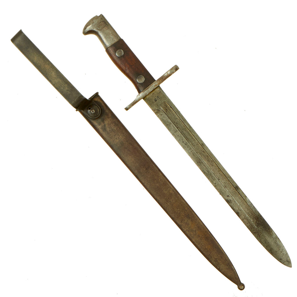 Original U.S. Philippine - American War Model 1892 Krag Rifle Bayonet and 1st Pattern Scabbard - Dated 1899 Original Items