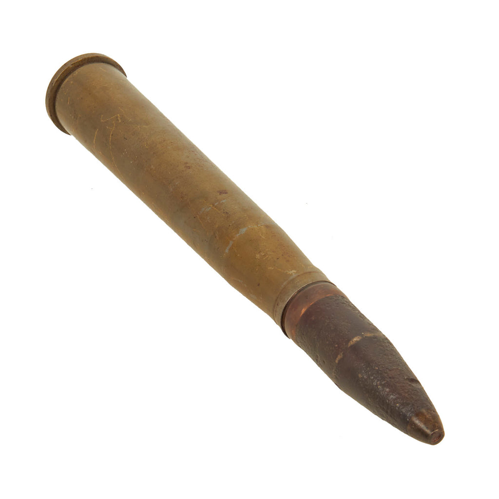 Original German WWII Inert 4cm Flak 28 Bofors Anti-Aircraft Round - Dated 1943 Original Items