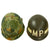 Original U.S. WWII - Vietnam War Era McCord M1 Helmet With Mitchell Pattern Camouflage Helmet Cover 133rd Military Police Company Helmet Liner - Complete Original Items