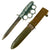 Original U.S. WWII Rare Everitt Green Handle Knuckle Fighting Knife With M8 Scabbard Original Items