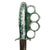 Original U.S. WWII Rare Everitt Green Handle Knuckle Fighting Knife With M8 Scabbard Original Items