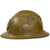 Original Peruvian WWII French Model 1926 Adrian Infantry Helmet with “Sun Emblem” Badge On The Front - Shell Only Original Items