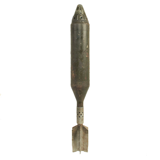 Original U.S. Vietnam War INERT 81mm Mortar M301A3 Illumination Round With Deactivated Fuse - Dated 1972 Original Items