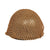 Original U.S. WWII 1945 M1 McCord Rear Seam Swivel Bale Helmet with Firestone Liner and Helmet Net Original Items