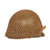 Original U.S. WWII 1945 M1 McCord Rear Seam Swivel Bale Helmet with Firestone Liner and Helmet Net Original Items
