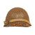 Original U.S. WWII 1945 M1 McCord Rear Seam Swivel Bale Helmet with Firestone Liner and Helmet Net Original Items