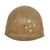 Original U.S. WWII 1945 M1 McCord Rear Seam Swivel Bale Helmet with Firestone Liner and Helmet Net Original Items