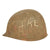 Original U.S. WWII 1945 M1 McCord Rear Seam Swivel Bale Helmet with Firestone Liner and Helmet Net Original Items