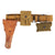 Original U.S. WWII Officer M1936 Pistol Belt, M1911 Holster, Magazine Pouch and Carlisle First Aid Pouch WITH Bandage Original Items