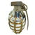 Original U.S. WWII MkII Inert Chromed Practice Pineapple Fragmentation Hand Grenade Original Items