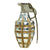 Original U.S. WWII MkII Inert Chromed Practice Pineapple Fragmentation Hand Grenade Original Items