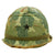 Original U.S. WWII Vietnam War Brigadier General’s M1 Helmet with 1968 Dated Mitchell Pattern Reversible Camouflage Cover and Elastic Band Original Items
