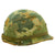Original U.S. WWII Vietnam War Brigadier General’s M1 Helmet with 1968 Dated Mitchell Pattern Reversible Camouflage Cover and Elastic Band Original Items