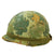 Original U.S. WWII Vietnam War Brigadier General’s M1 Helmet with 1968 Dated Mitchell Pattern Reversible Camouflage Cover and Elastic Band Original Items