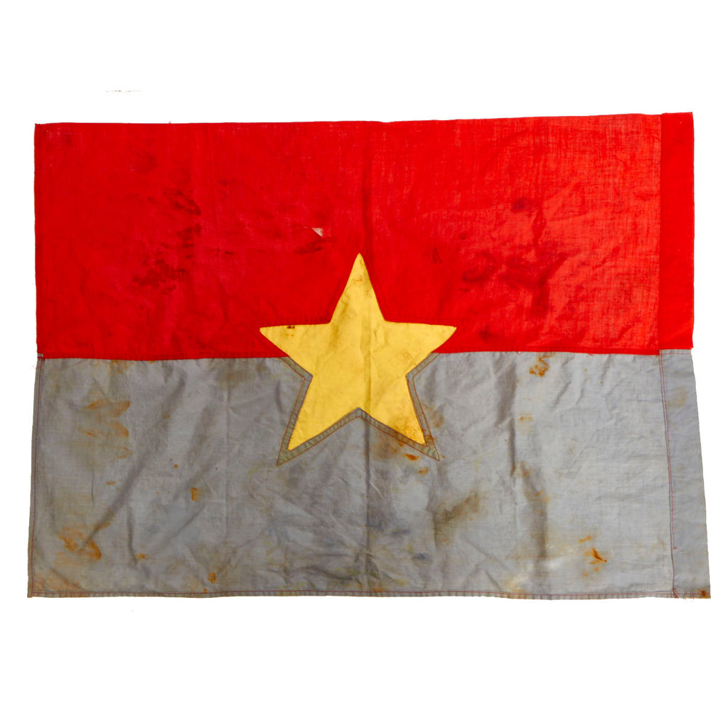 Original Vietnam War North Vietnamese Army Viet Cong Flag - 28" x 20 ½” Original Items