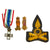 Original Italy WWII Medal and Uniform Insignia Lot - 16 Items Original Items