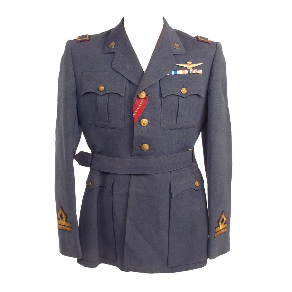 Original WWII Italian Regia Aeronautica Air Force Pilot Uniform Tunic with Milan Made Pilot Wings Original Items