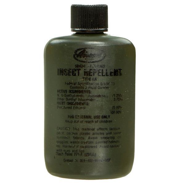 Original U.S. PostVietnam War Type IIA Insect Repellent “Bug Juice” b