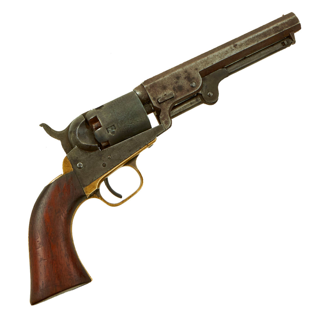 Original U.S. Civil War Colt M1849 Pocket Percussion Revolver made in 1853 with Cylinder Scene - Matching Serial 77375 Original Items