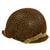 Original U.S. WWII Korean War Named M1 Schlueter Front Seam Helmet with Capac / Westinghouse Paratrooper Liner and British Helmet Net Original Items