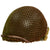 Original U.S. WWII Korean War Named M1 Schlueter Front Seam Helmet with Capac / Westinghouse Paratrooper Liner and British Helmet Net Original Items