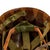 Original U.S. WWII Korean War Named M1 Schlueter Front Seam Helmet with Capac / Westinghouse Paratrooper Liner and British Helmet Net Original Items