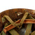 Original U.S. WWII Korean War Named M1 Schlueter Front Seam Helmet with Capac / Westinghouse Paratrooper Liner and British Helmet Net Original Items