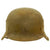 Original German WWII M42 Textured Sand Camouflage Helmet with 58cm Liner & Chinstrap - stamped ckl66 Original Items