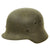Original German WWII Army Heer M40 No Decal Steel Helmet with Textured Overpaint & 55cm Liner - Q62 Original Items