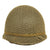 Original U.S. WWII Pre-1944 M1 McCord Fixed Bale Front Seam Helmet with Firestone Tire & Rubber Co Liner and “M-44” Net - Complete Original Items