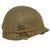 Original U.S. WWII Pre-1944 M1 McCord Fixed Bale Front Seam Helmet with Firestone Tire & Rubber Co Liner and “M-44” Net - Complete Original Items