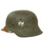Original German WWII M42 Single Pocher Decal Army Heer Helmet with 57cm Liner & Chinstrap - stamped NS64 Original Items