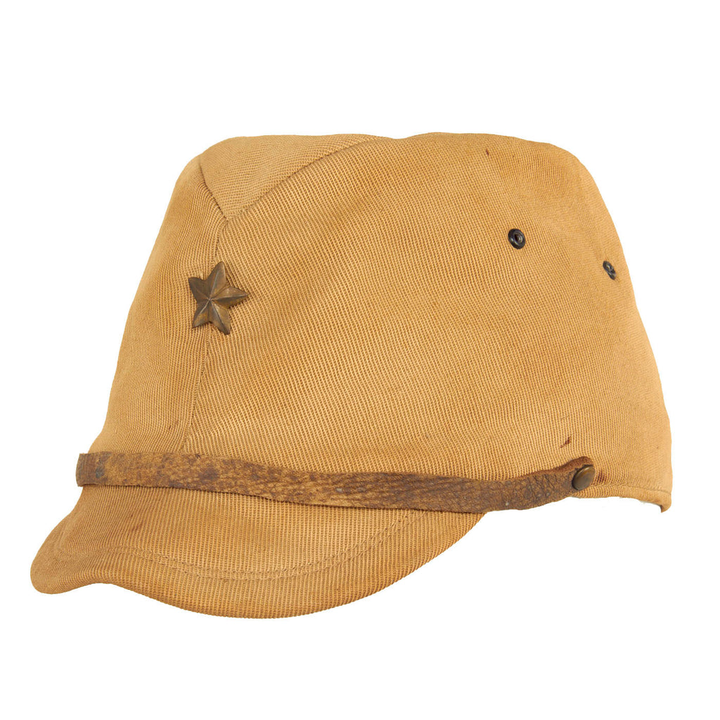 Original WWII Imperial Japanese Officer Tropical Issue Linen Private Purchase Forage Cap - Excellent Condition Original Items