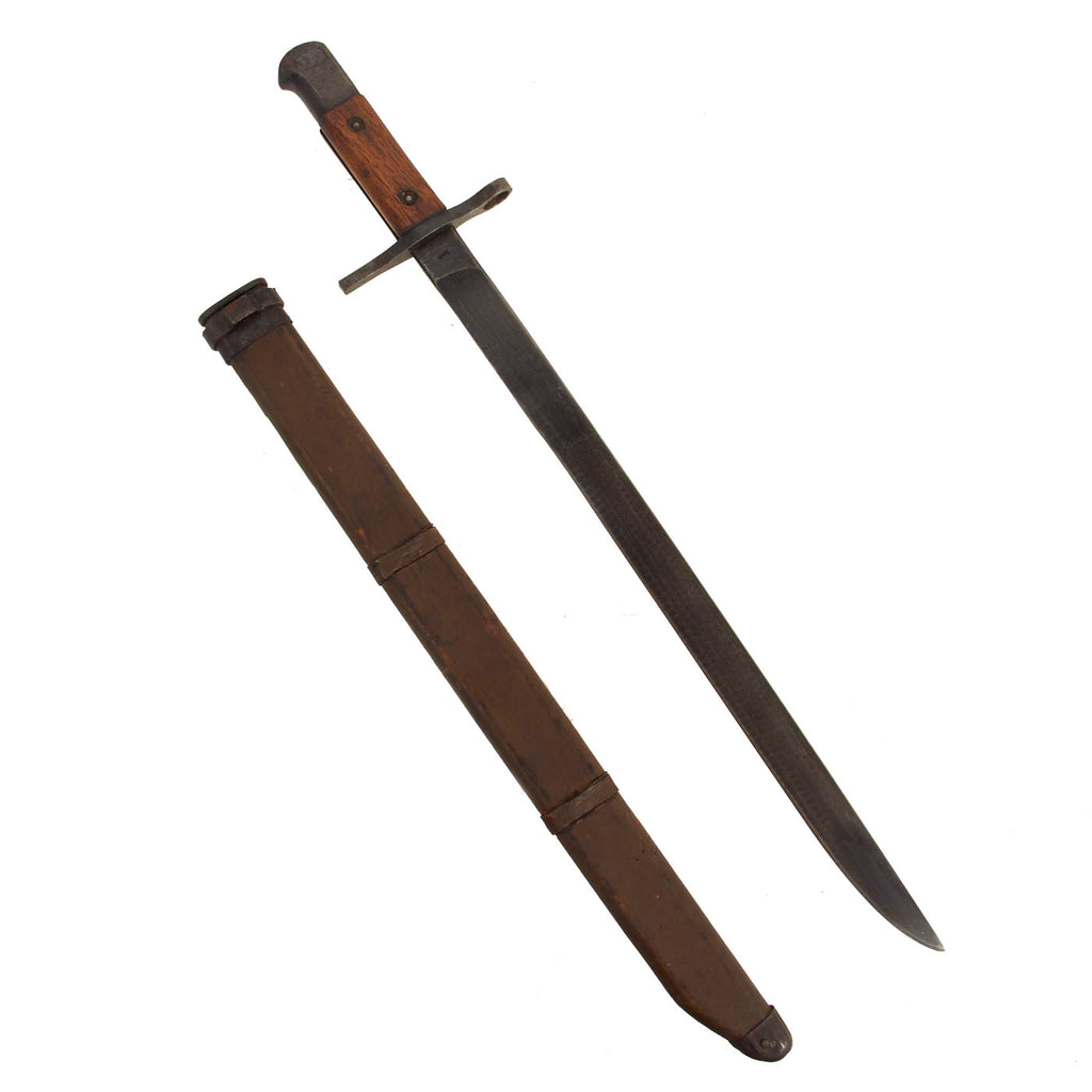Original Japanese WWII Arisaka Type 30 Bayonet by Matsushita with Last Ditch Scabbard Original Items