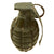 Original U.S. WWII Inert Early War MkII Pineapple Fragmentation Grenade With M10A3 Fuze and M41A1 Transportation Canister Original Items