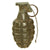 Original U.S. WWII Inert Early War MkII Pineapple Fragmentation Grenade With M10A3 Fuze and M41A1 Transportation Canister Original Items